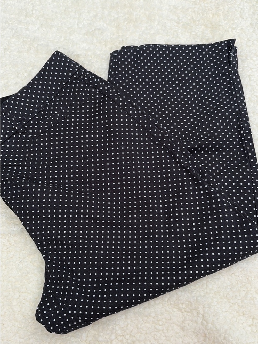 Studio Works Black with White Polka Dot capri length Pants